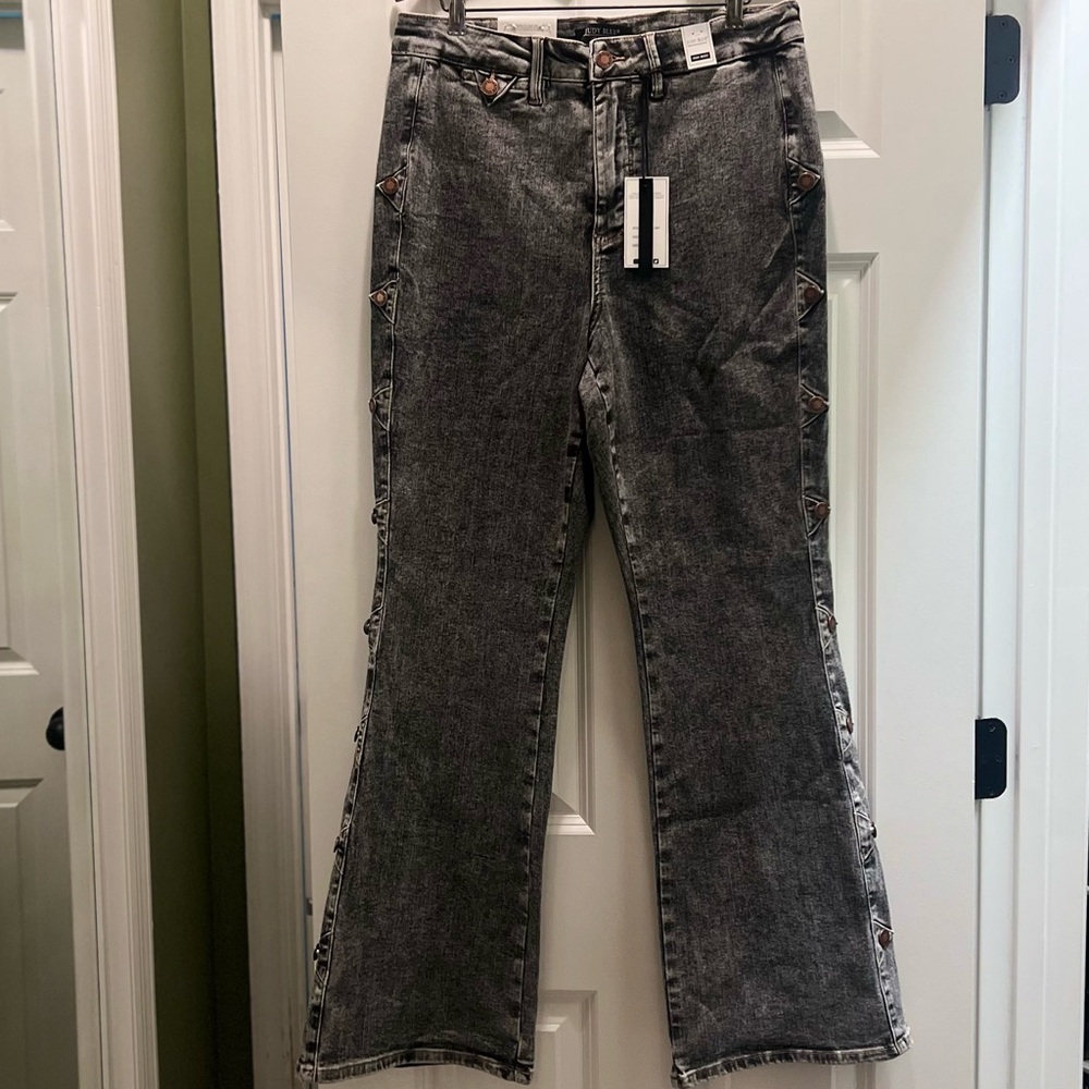 NWT Judy Blue High Waist Western Side Seam & Coin Pocket Bootcut Denim Jeans - Picture 13 of 16